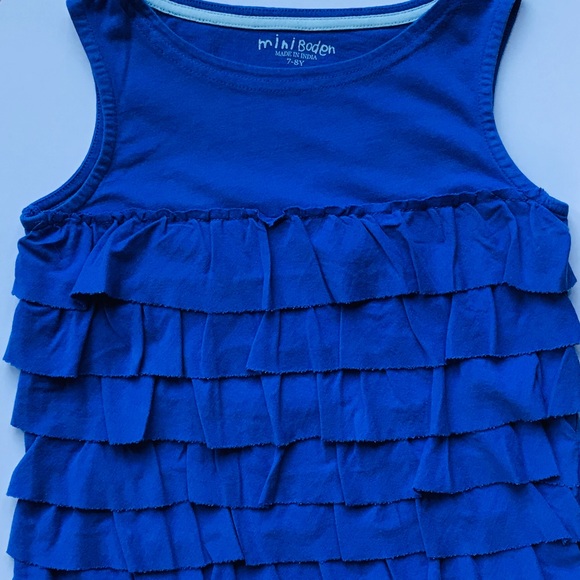 Mini Boden Ruffled Layered Tank Top Size 7 - 8 - Picture 5 of 5